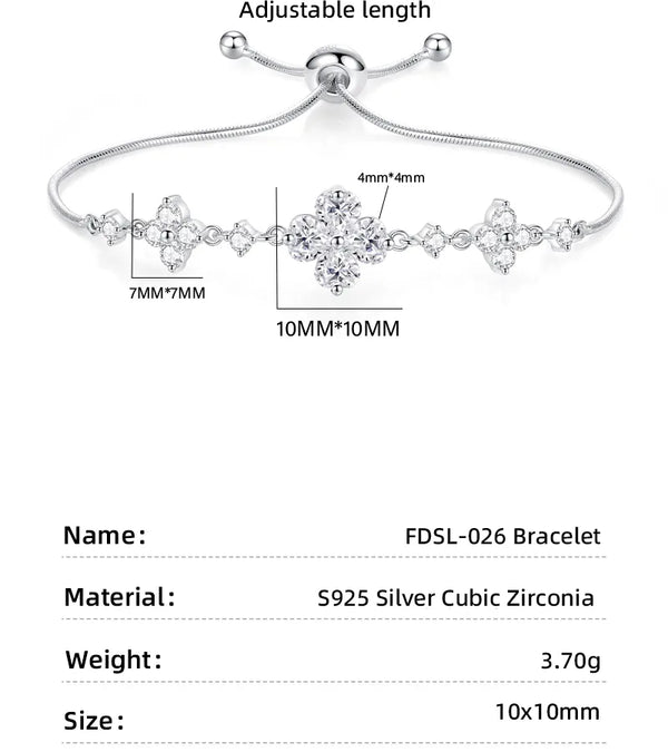 Inlay Zircon Bracelet | 925 Sterling Silver