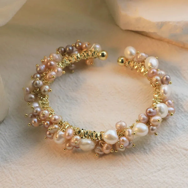 Pearl Bangle Bracelet | Natural Pearl