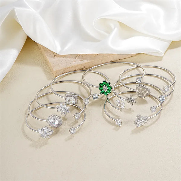 Floral Bangle | Stainless Steel