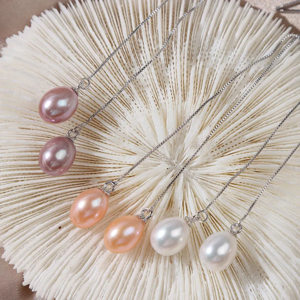 Natural Freshwater Pearl Earrings | 925 Sterling Silver
