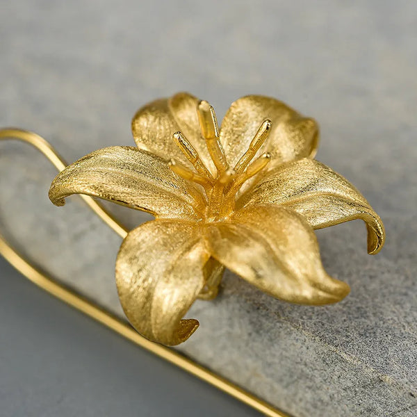 Silver-Plated Floral Drop Earrings | 925 Sterling Silver