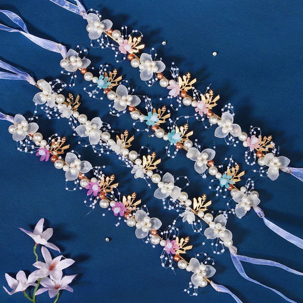 Pearl Floral Headband | Crystal