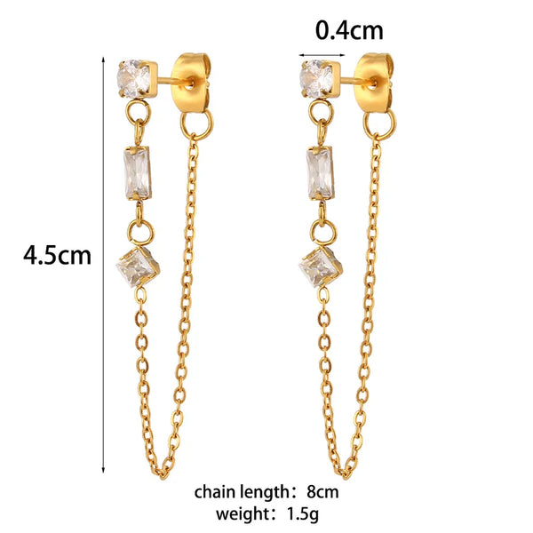 Lady Zircon Earrings | Stainless Steel