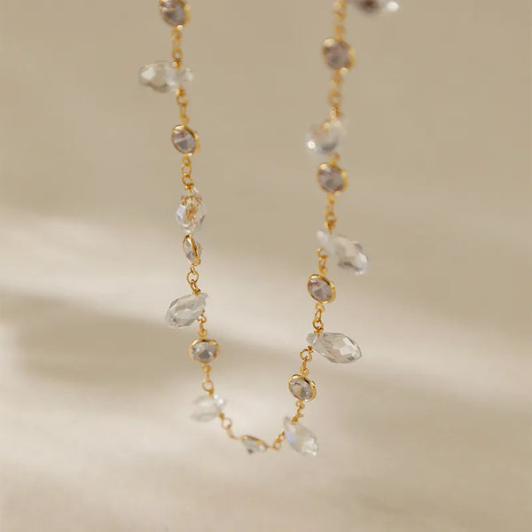 Geometric Zircon Necklace | Crystal