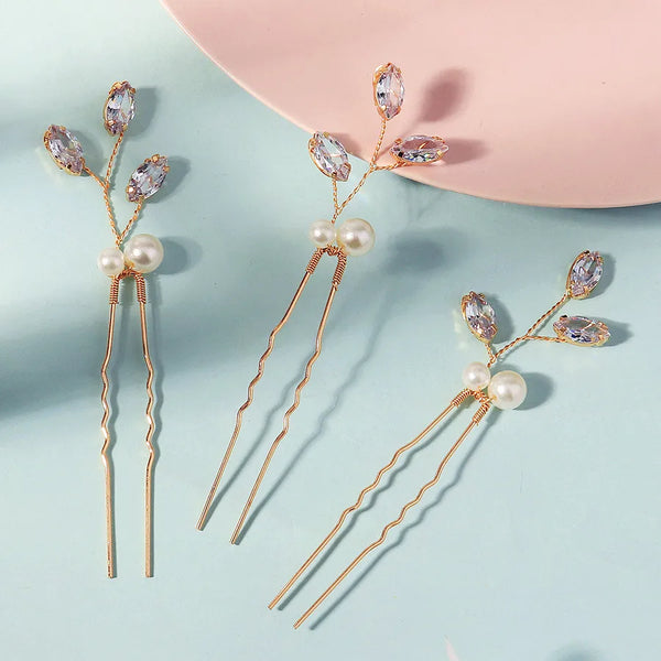 Pearl Floral Hairpin Headband | Copper