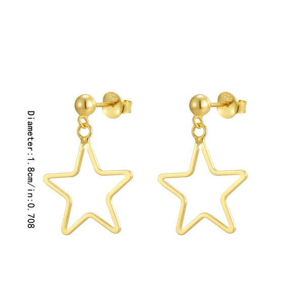 Minimalist Celestial Stud Earrings | 925 Sterling Silver