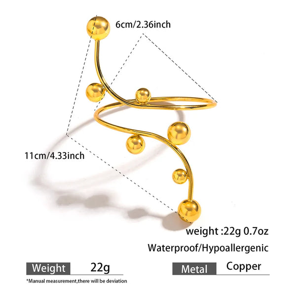 Silver-Plated Geometric Bangle | Copper