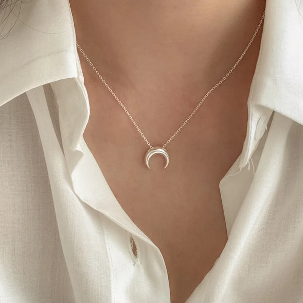 Minimalist Celestial Pendant Necklace | 925 Sterling Silver