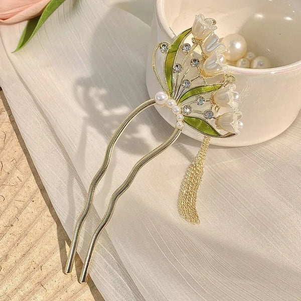 Flower Floral Hairpin Headband | Alloy