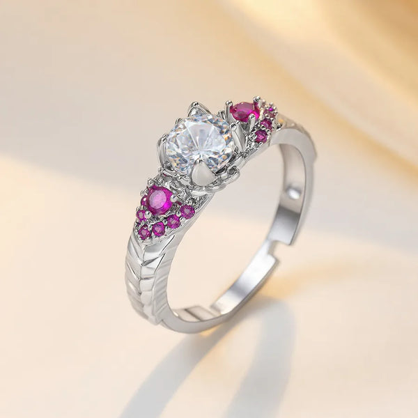 Open Band Bow Ring | Rhinestone