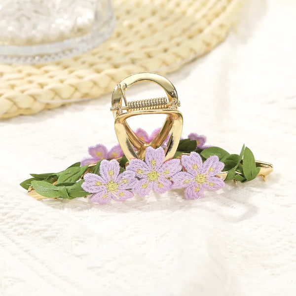 Pastoral Floral Hair Claw | Metal