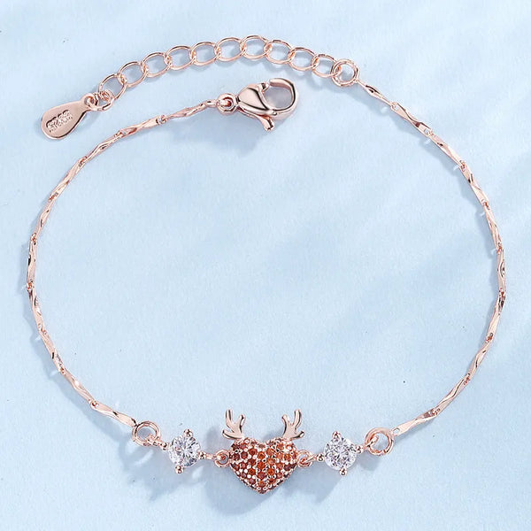 Heart Floral Bracelet | Copper