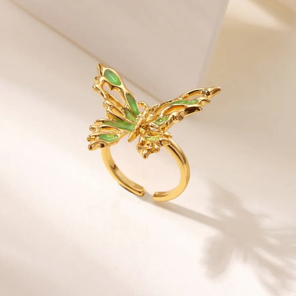 Zircon Butterfly Ring | Copper