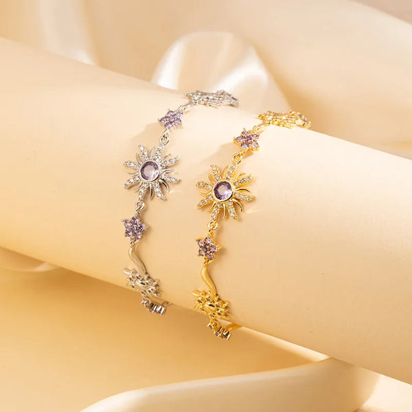 Flower Floral Bracelet | Copper