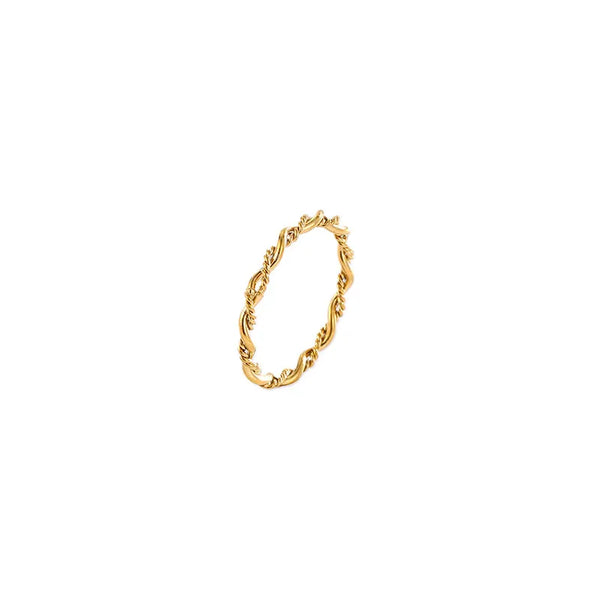 Titanium Gold-Plated Ring | Stainless Steel
