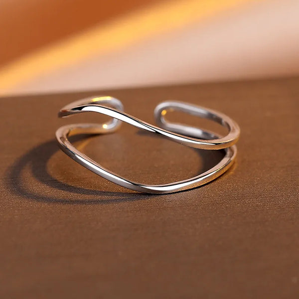 Minimalist Geometric Ring | 925 Sterling Silver