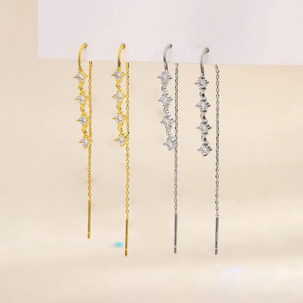 Crystal Floral Drop Earrings | Crystal