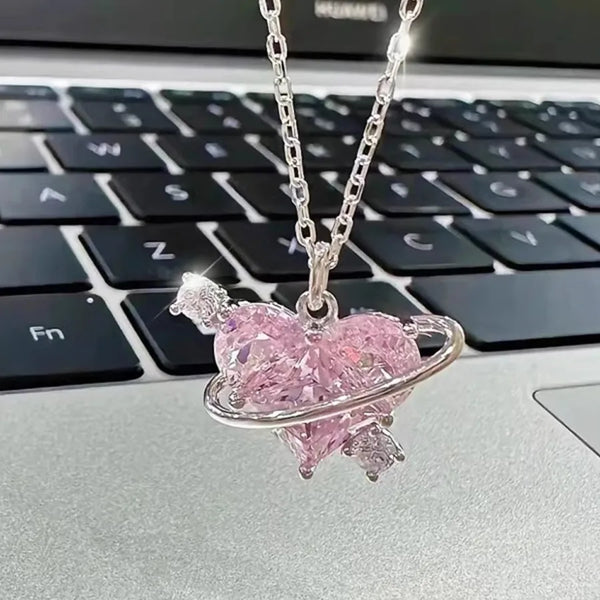 Bridal Heart Pendant Necklace | Copper