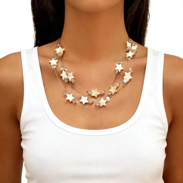 Geometric Choker Necklace | Shell