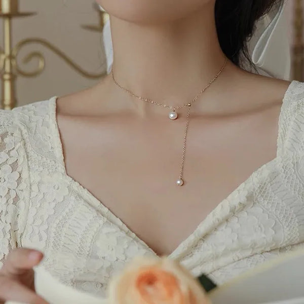 Gold-Plated Freshwater Pearl Pendant Necklace | Freshwater Pearl