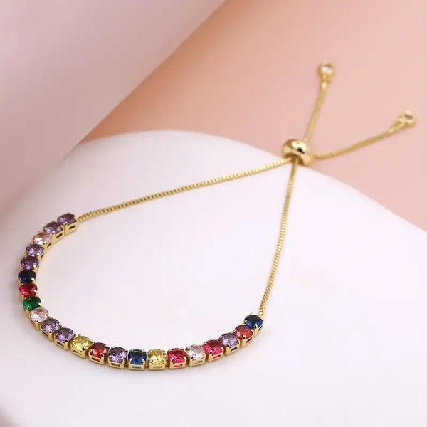Square Zircon Bracelet | Copper