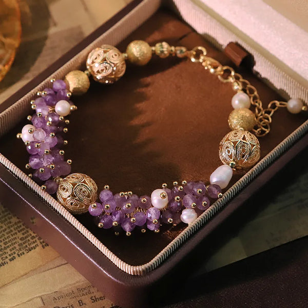 Gold-Plated Pearl Bangle Bracelet | Freshwater Pearl