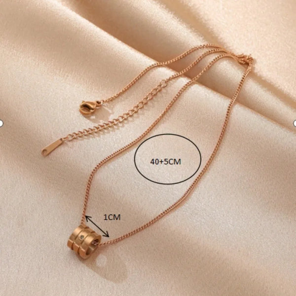 Round Pendant Necklace | Stainless Steel