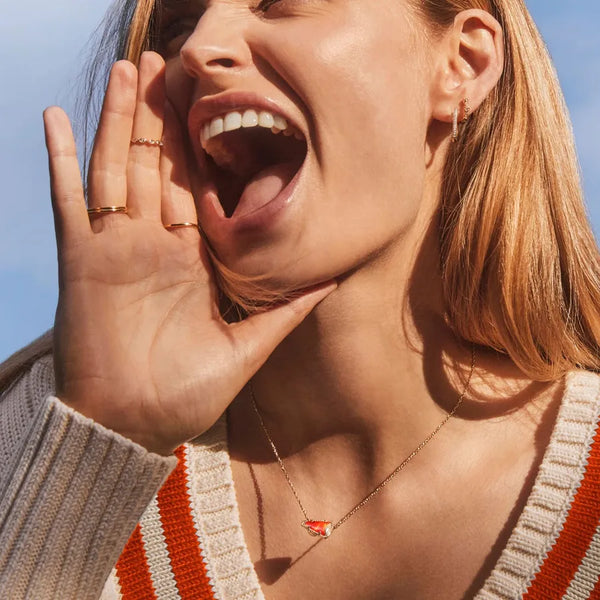 Vacation Zircon Pendant Necklace | Copper