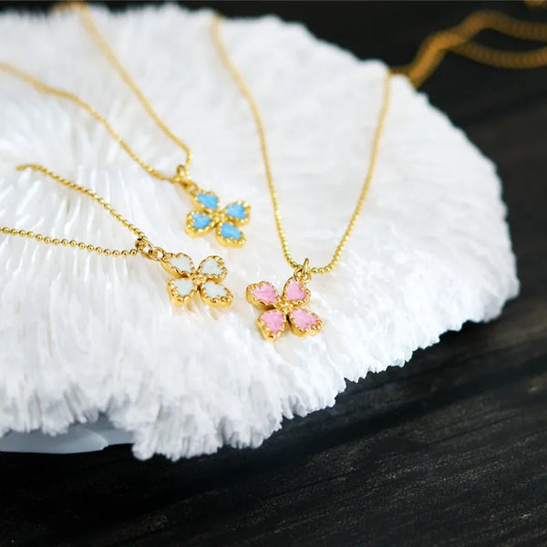 Vintage Floral Pendant Necklace | Titanium Steel