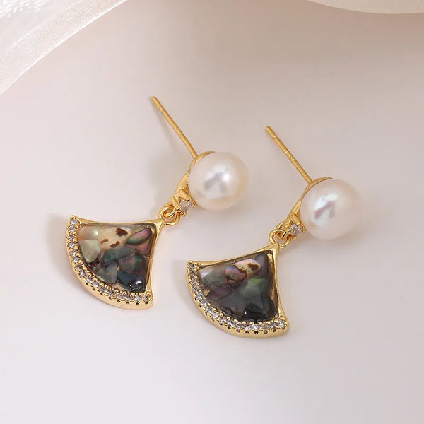 Shell Freshwater Pearl Earrings | 925 Sterling Silver