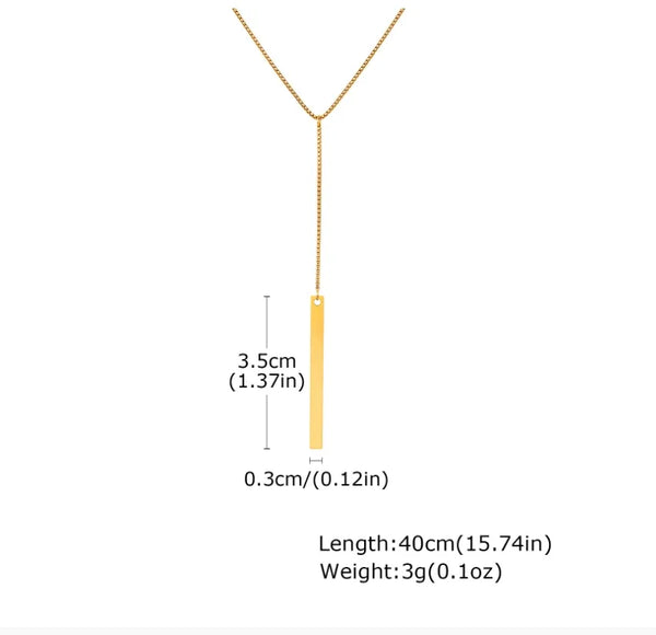 Geometric Pendant Necklace | Stainless Steel