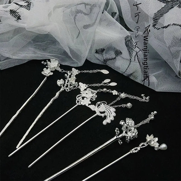 Floral Butterfly Hairpin Headband | Alloy