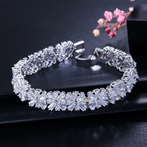Snowflake Zircon Bracelet | Copper