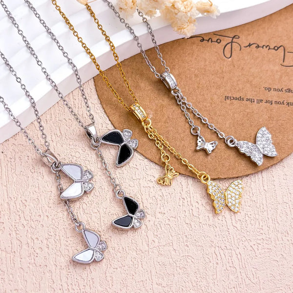 Zircon Floral Necklace | Copper