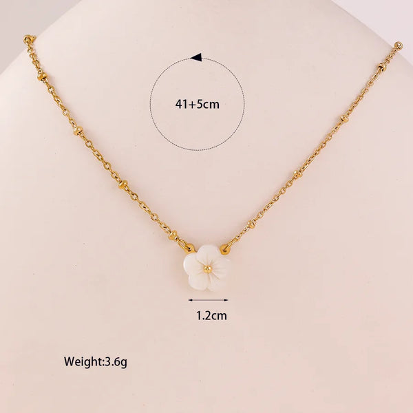 Romantic Floral Pendant Necklace | Stainless Steel