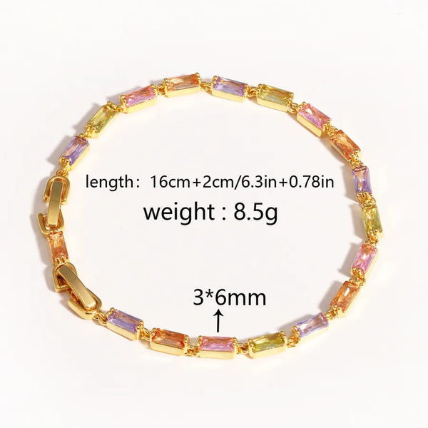 Rainbow Floral Bracelet | Copper