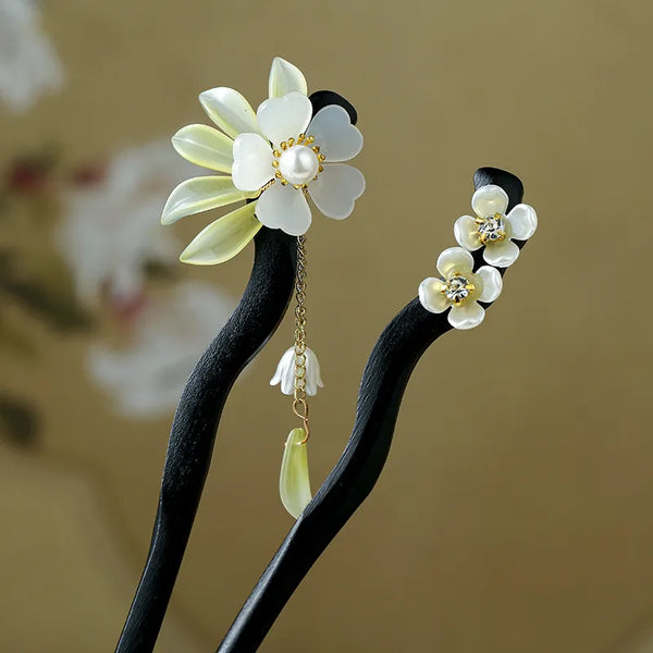 Wood Floral Hairpin Headband | Wood