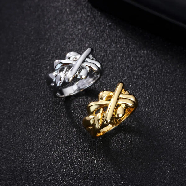 Gold-Plated Geometric Ring | Copper
