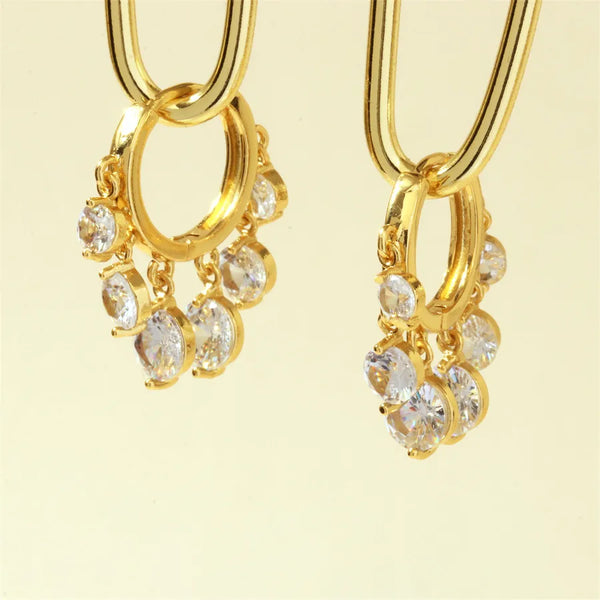 Zircon Earrings | Copper