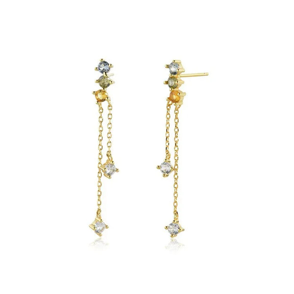 Zircon Drop Earrings | 925 Sterling Silver