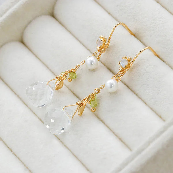 Pearl Celestial Drop Earrings | 925 Sterling Silver