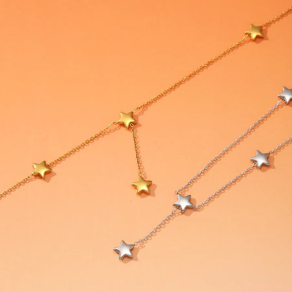 Silver-Plated Tassel Necklace | Stainless Steel