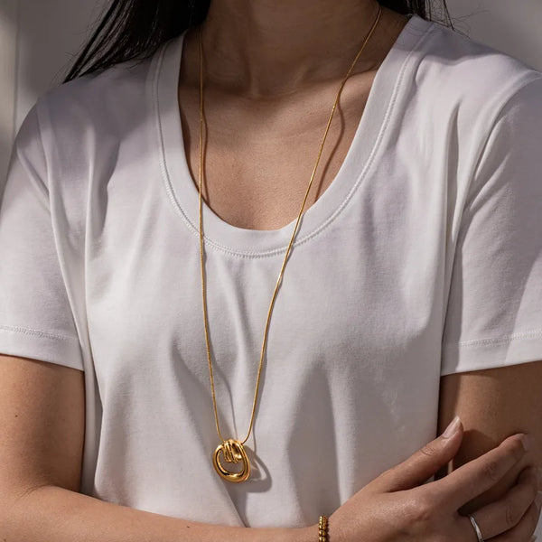 Electroplated Heart Pendant Necklace | Stainless Steel