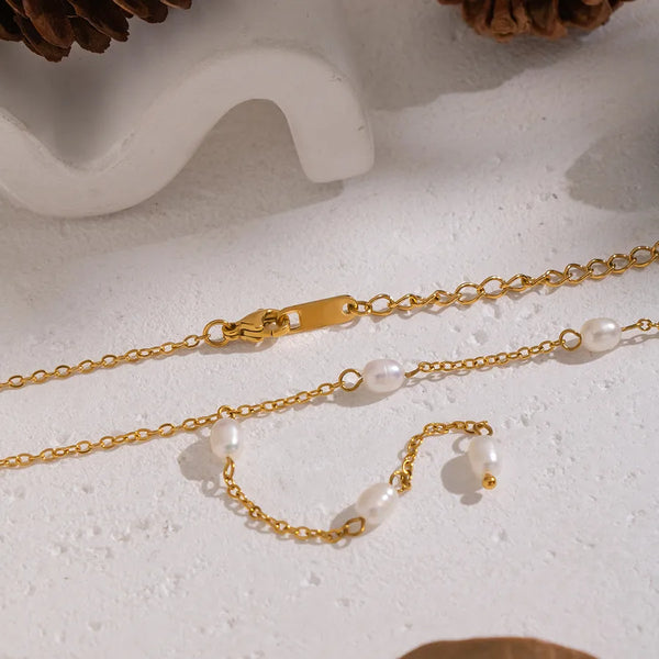 Freshwater Pearl Necklace | Stainless Steel