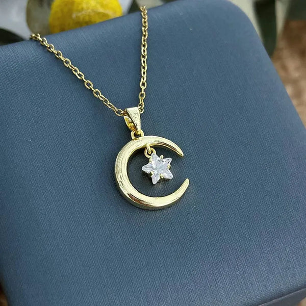 Geometric Celestial Pendant Necklace | Titanium Steel