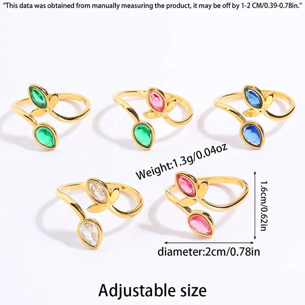 Shiny Zircon Ring | Stainless Steel