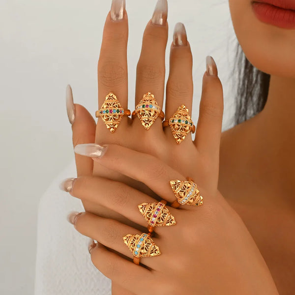 Tarnish Zircon Ring | Copper