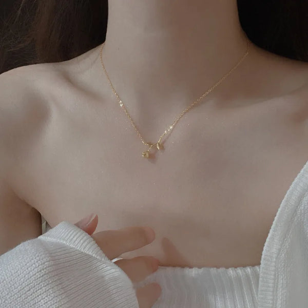Gold-Plated Floral Pendant Necklace | 925 Sterling Silver