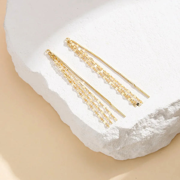 White Geometric Earrings | 925 Sterling Silver