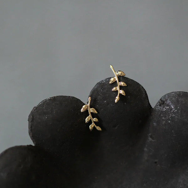Leaf Stud Earrings | 925 Sterling Silver